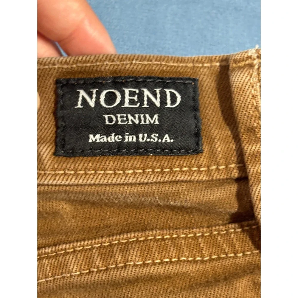 Noend Denim Mens Slim Fit Jeans Oak Brown Made in USA MS1034IOAK32 Size 32